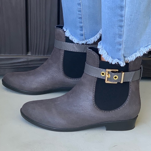 Charcoal Water Resistant Chelsea Ankle Boots - Picture 2 of 5